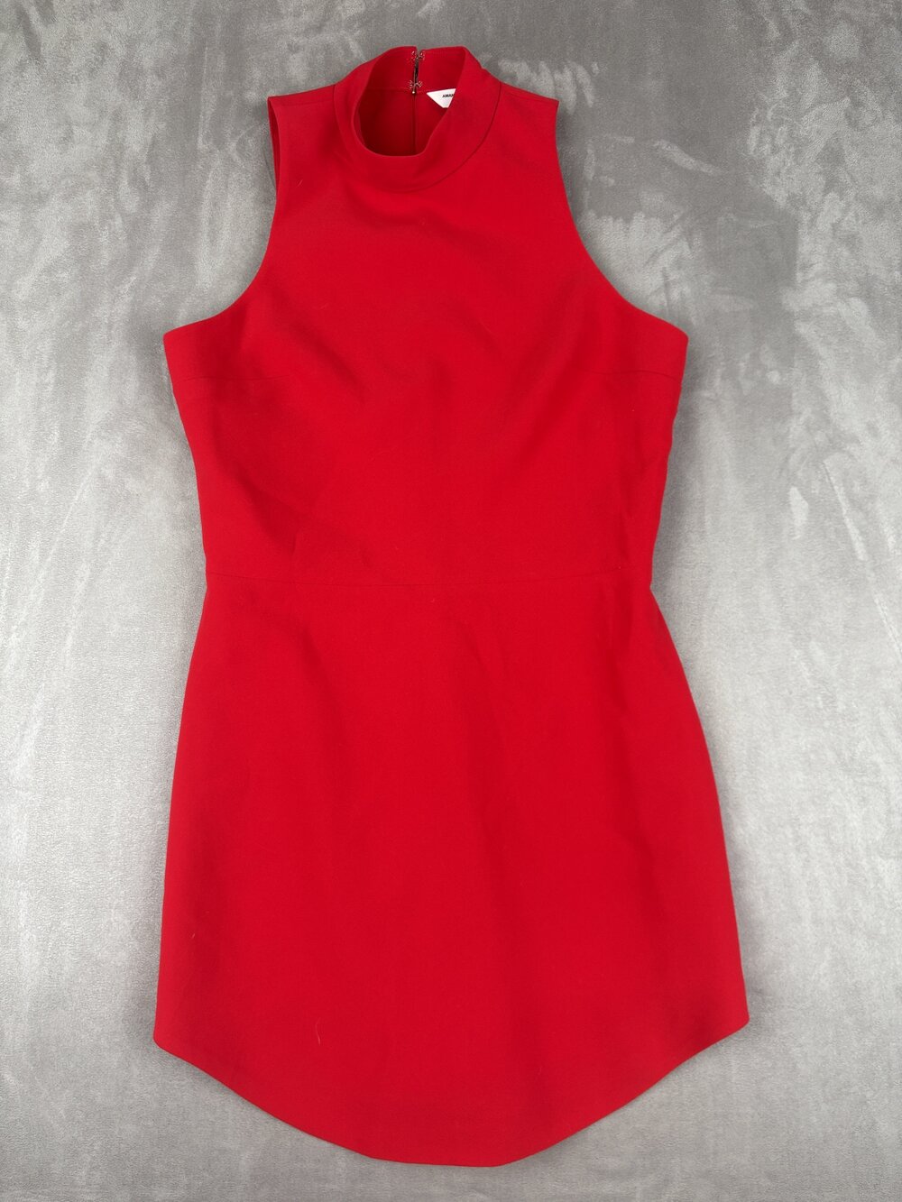 Amanda Uprichard Red Sleeveless Mock Neck Midi Dress Sz S - Picture 2 of 10
